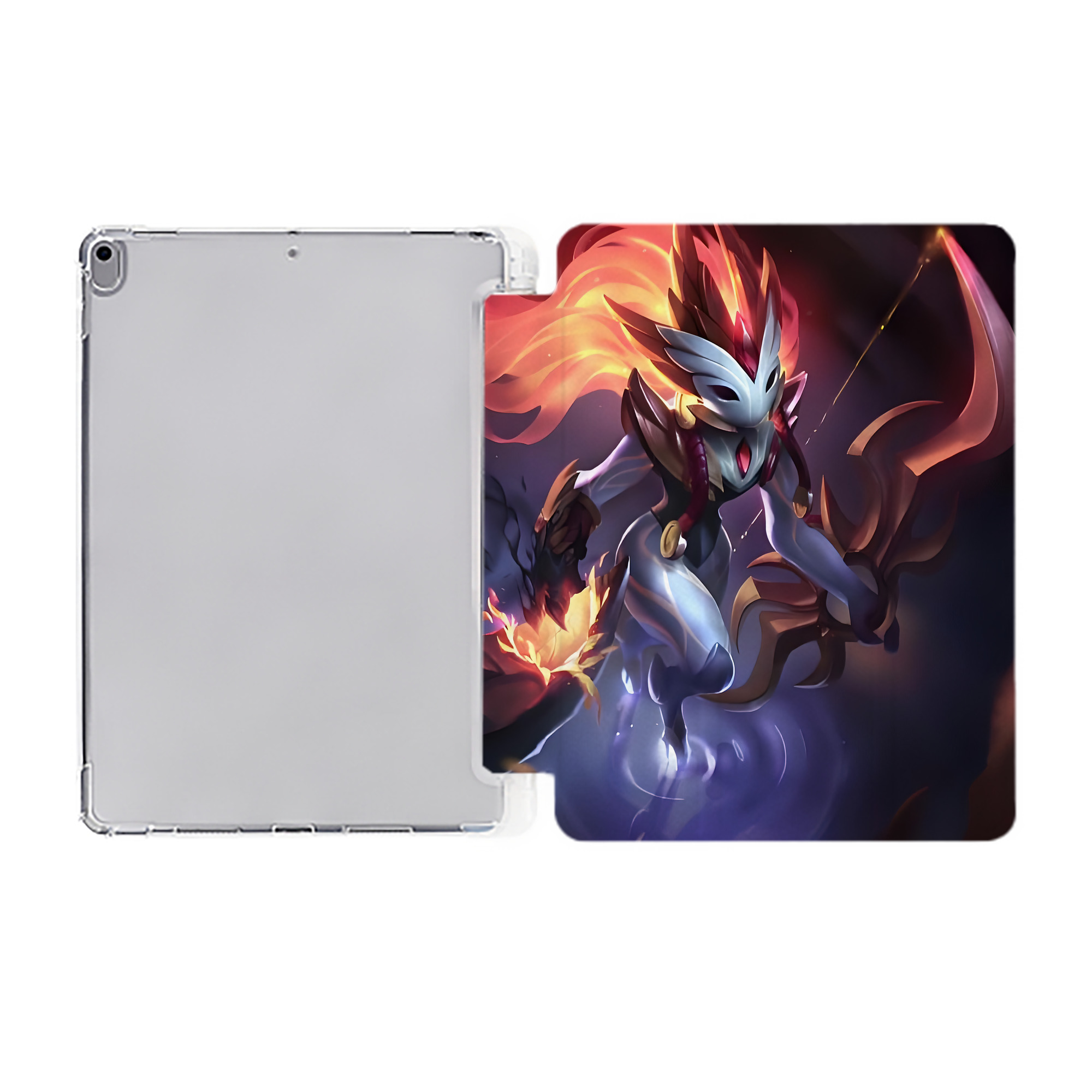 （画像用） リーグ・オブ・レジェンド League of Legends LOL IPad ケース ペン収納付き 三つ折りスタンド PUレザー×シリコン 対応機種9.5/10.5/10.9インチ